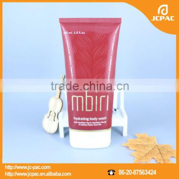 wholesale 200ml 6.5oz body wash super oval pe packaging tube, pe plastic