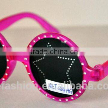 2016 Transparent Red round party glasses with star eyeglass