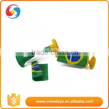 Eco-friendly large size world cup fans horn inflatable plastic toy trumpets for kids