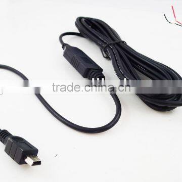 Mini usb dc to dc converter 12v to 5v 3A 3M power cable