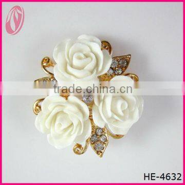 White Flower Hijap Brooches And Pins Bulk