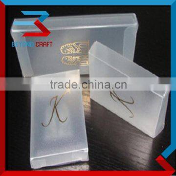 foldable clear packaging box PP plastic box with hot stamping