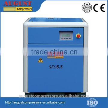 SFD5.5D 5.5KW/7.5HP 8 bar AUGUST stationary air cooled screw type air compressor mini compressor