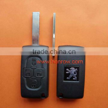 407 blade 4 button Peugeot remote key shell without battery place, Peugeot key blank, Peugeot keys