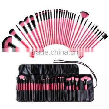 32pcs newest portable facial cleansing rose-bengal cosmetic brush set shaving makeup wholesale