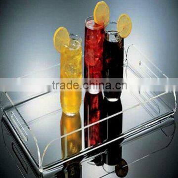 acrylic beverage bottle tray juice glass tray
