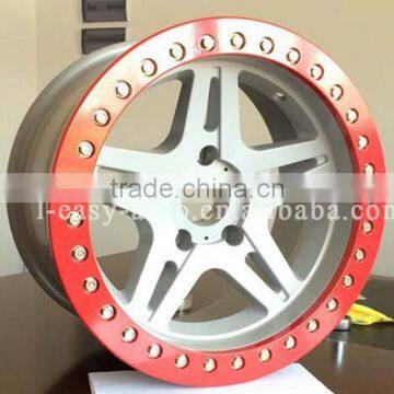 red offroad 4x4 aliminium alloy beadlock wheel