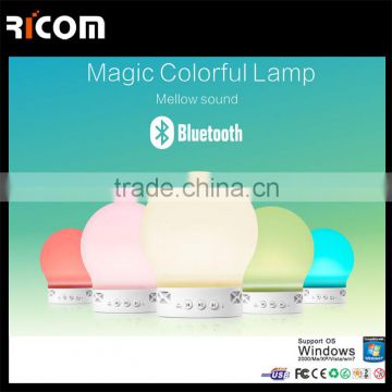 Patented bluetooth speaker with Smart music lighting,bluetooth speaker lamp,lamp speaker-BSP-S11A-Ricom