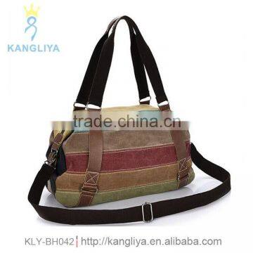 Colorful canvas shoulder bag woman tote bags cotton canvas handbag