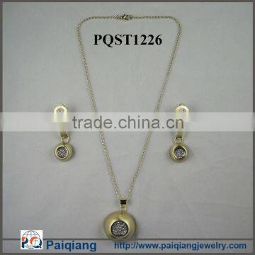 wholesale latest design simple gold necklace dubai gold jewelry set