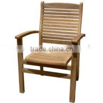 New Audia Stacking Chair for Teak Garden and Outdoor Furniture