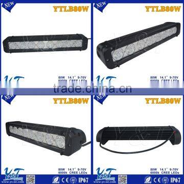 Single Row 80w SUV Waterproof Fade Resistant Material LED Light Bar Led Light Bar Offroad Car Parts Auto Part for Jeep photo-2