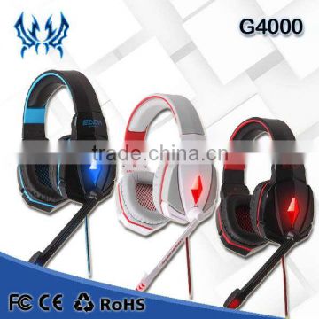 2015 New EACH G4000 Gaming Headset Stereo Bass Headphone Earphone With Microphone For Computer Gamer USB 3.5mm Gold-Plated