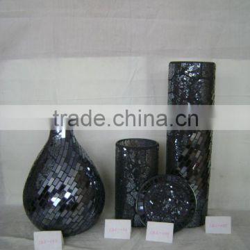 black mosaic for glass flower vase