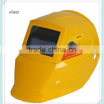 yellow simple picture custom auto darkening welding helmet