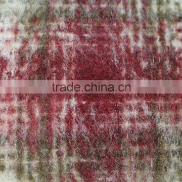 Fall Winter Thick Scotch Plaid Brushed Polyester Acryilic Blend Wool Fabric photo-6