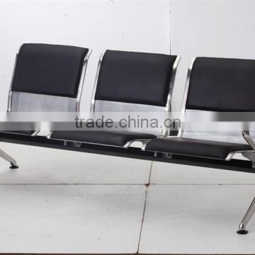 Good Quality Airport Waiting Room Stainless Steel Chair with Leather Cushion