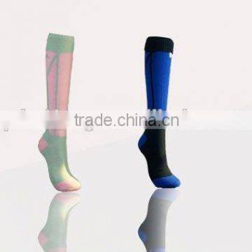 2016 Custom wholesale 100% Wool Skiing Socks With High Quality