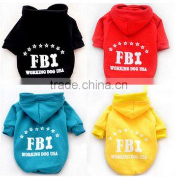 fancy sports FBI pet hoodie sweater cat dog pet wear pet apparel