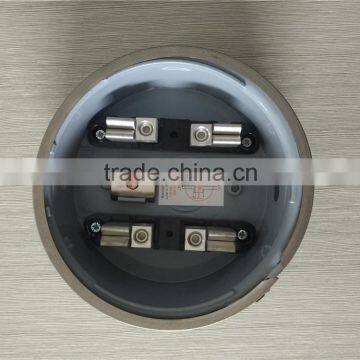 Customized GYB 100A 4 brass JAWS TERMINAL ROUND METER BASE SOCKETS with hub