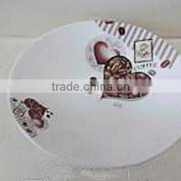 2016 Latest Ceramic Oval Shape Plate with Coffee Bean Decal