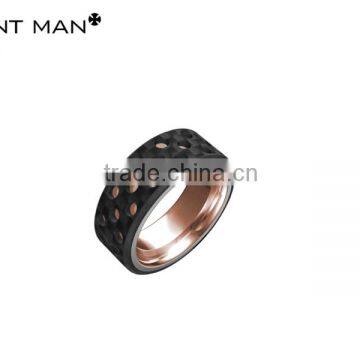 Best selling 8mm womens rings rose gold plating high Polish Wedding Rings Band carbon fiber titanium band ring