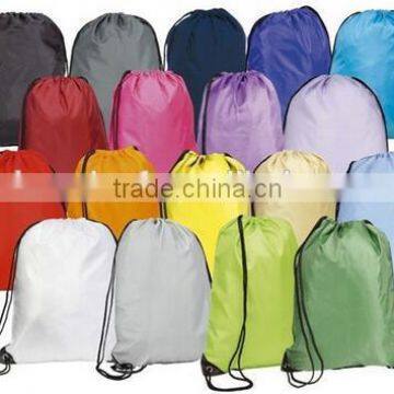 top quality plain drawstring satin bag