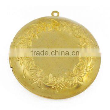 44MM Gold Round Jewelry chain lockets pendant