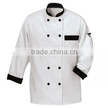 White Chef Coats with Buttons in Polycotton Twill