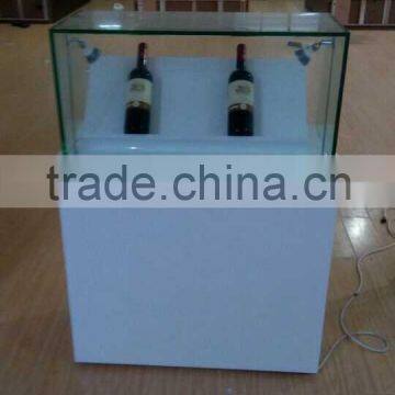 red wine display, glass wooden display, display showcase