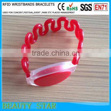 Hot Selling RFID Plastic Wristbands Flexiable Size for Amusement Park photo-6
