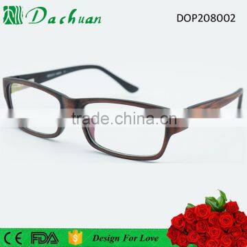 2016 new design vintage wooden brushed wood brushed CP injection fake acetate optical frames wholesale