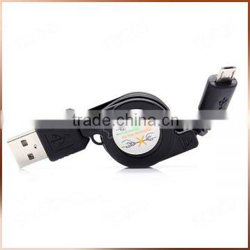 For Iphone 5 6 Latest IOS8 Black Retractable USB Cable 80CM Max