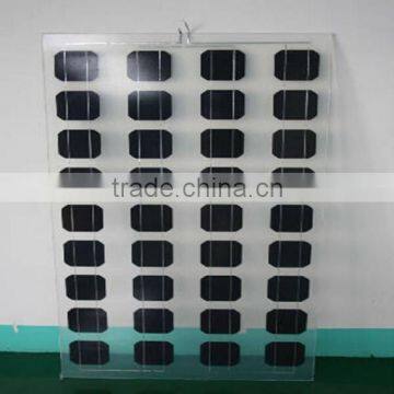 frameless double glass transparent solar panel for home solar lighting system