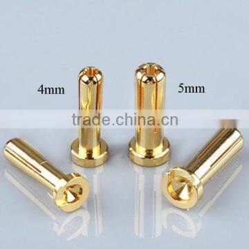 4mm 5mm Low Profile Male Banana Plug Plated 7U Gold