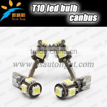 Canbus T10 5smd 5050 LED car Light Canbus W5W 194 5050 SMD Error Free Light Bulbs