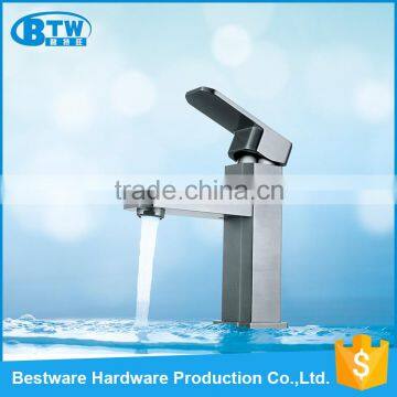 China supply single handle deck mounted S/S 304 bath water tap basin mixer faucet