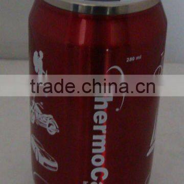 Stainless steel Tin cans vacuum flask 280ml with logo printing