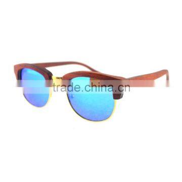 High Quality FDA Wholesale Mirror Lens China Wood Bamboo Sunglasses Custom Logo Cat.3 Polarized Wooden Sunglasses