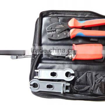 LY-K2546B-1 Solar pv crimping tool kits with MC4 crimping tool,MC3 die,MC4 connectors wire stripper combined electrical tool set