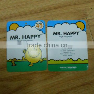 Business card style childernwear hangtag