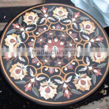 Round Marble Inlay Table Top