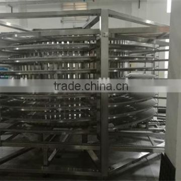 Food grand stainless steel mash belt spiral cooling tower conveyor