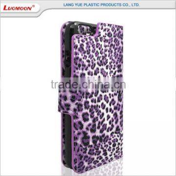 Two Card Slot Separable Leopard pu Leather Flip Cover Case for lg Magna g4 Stylus photo-3