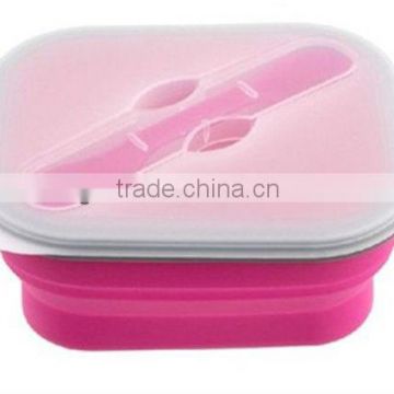 2013 food grade hot sellling collpsible silicone cooling lunch box