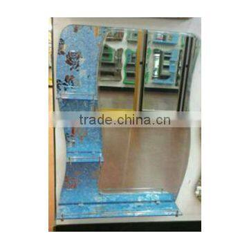 new design rose frameless bathroom mirror clean glass with shelf bathroom mirror factory directly sale decorative mirror