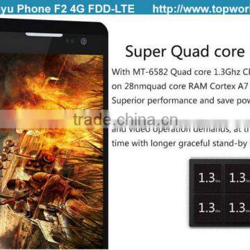 Original 4G LTE Jiayu F2 Dual Sim MTK6582 Quad Core 2G RAM 16G ROM 5.0" 720P Gorilla Android 4.4 3000Mah Mobile phone
