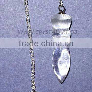 Crystal Quartz Phurba Shape Pendulum