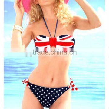 Stars print uk flag bikini summer beach swimwear swimsuit