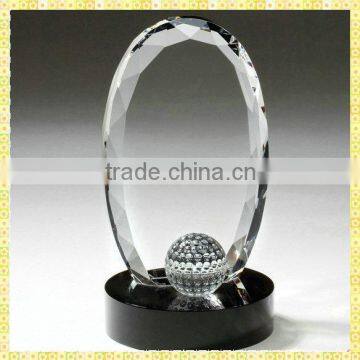 Imitation Clear Arch Crystal Golf Trophy For Company Crystal Souvenirs